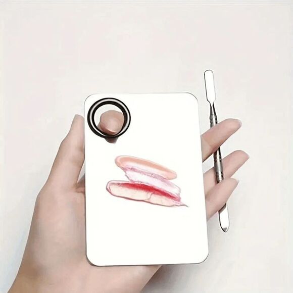 Stainless Steel Beauty Makeup Mixing Palette With Spatula - Picture 2 of 9